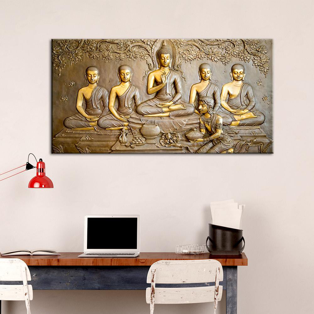 Panoramic Wall Painting | Teachings Of Buddha