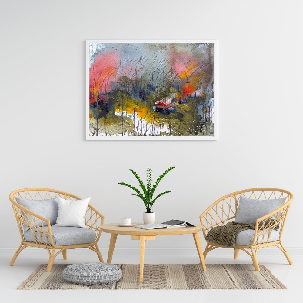 Forest Fire Painting