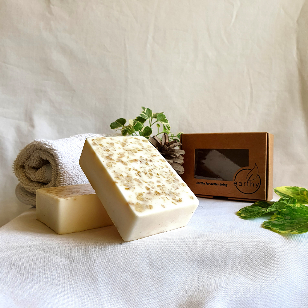 Earthy Organic Milk, Honey, Oats Soap (100g)
