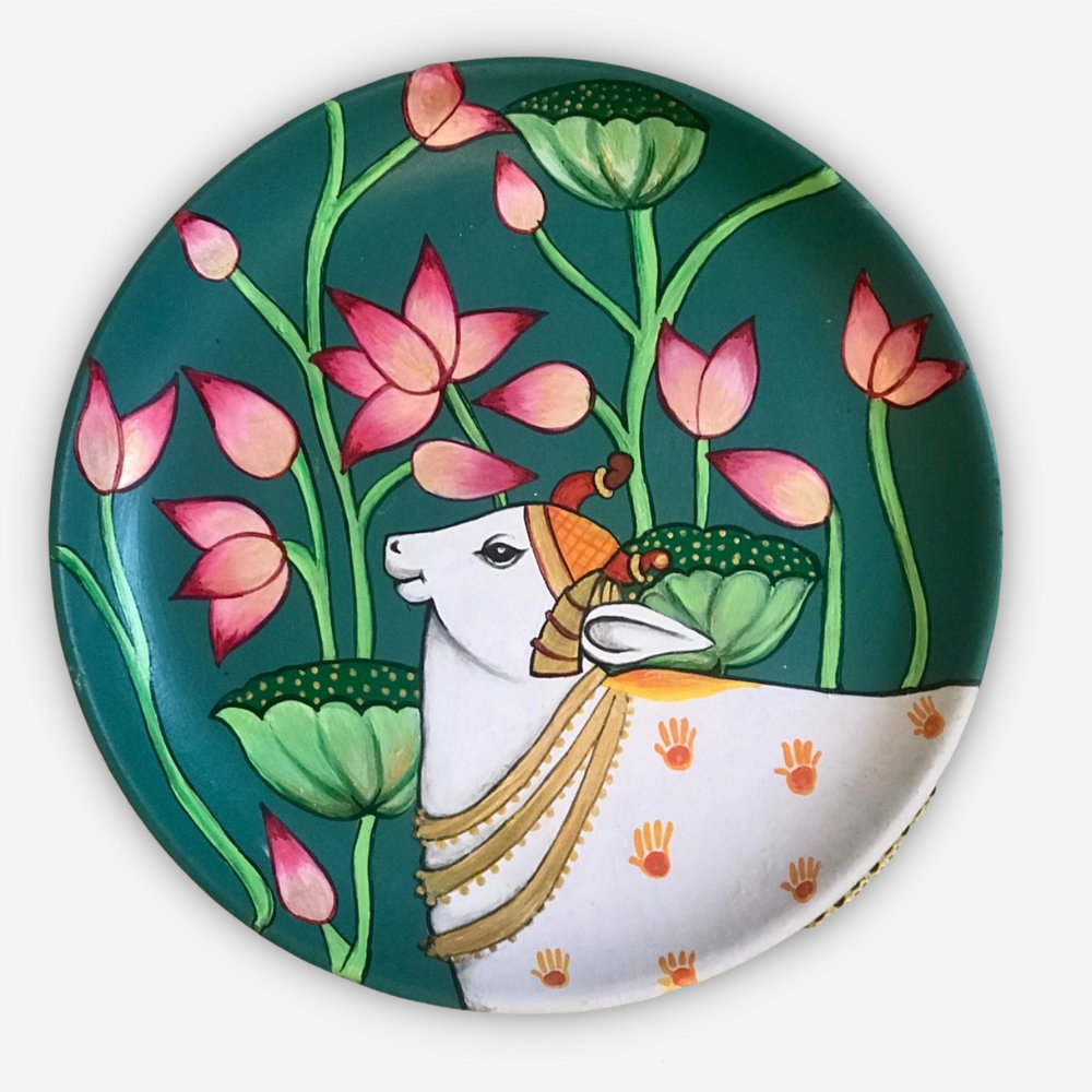 Pichwai Cow Wall Plate