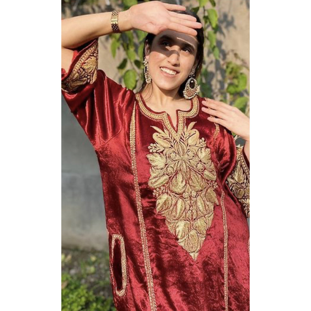 Kashmir Weaves Red Phiran