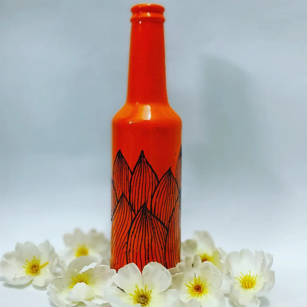 Orange Leaf Bottle