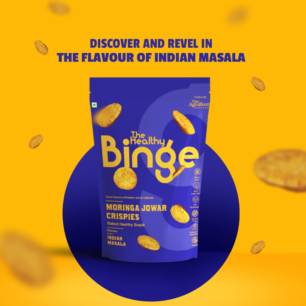 The Healthy Binge Moringa Jowar Crispies - Pack of 9 (40g)