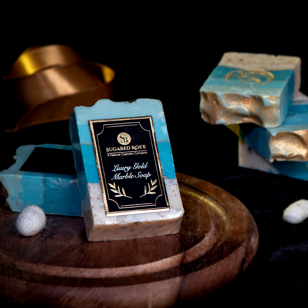 Luxury Gold Marble Natural Handmade Soap (100g)