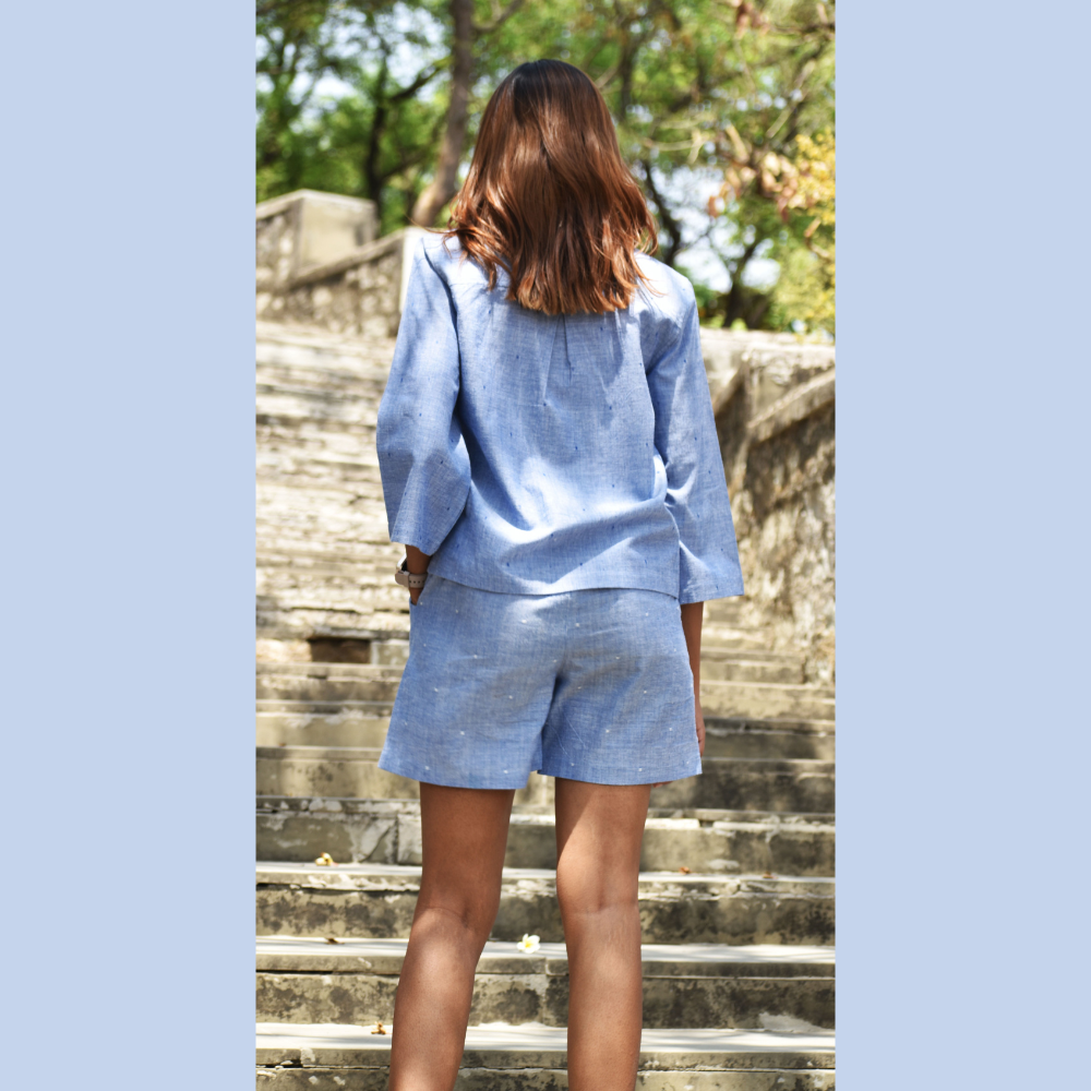 Cotton Lightweight Jacket with Shorts Set