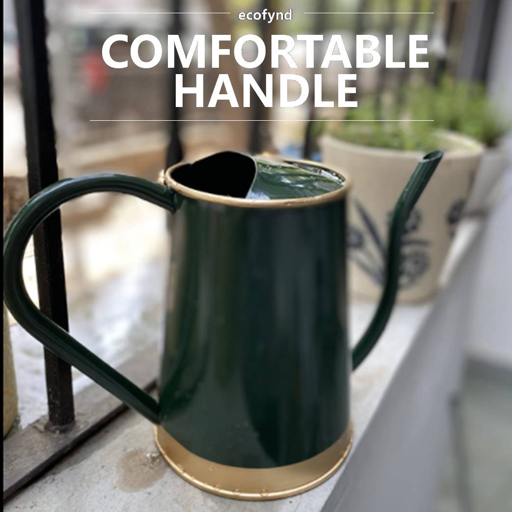 ecofynd Green 1.5 Litre Metal Watering Can