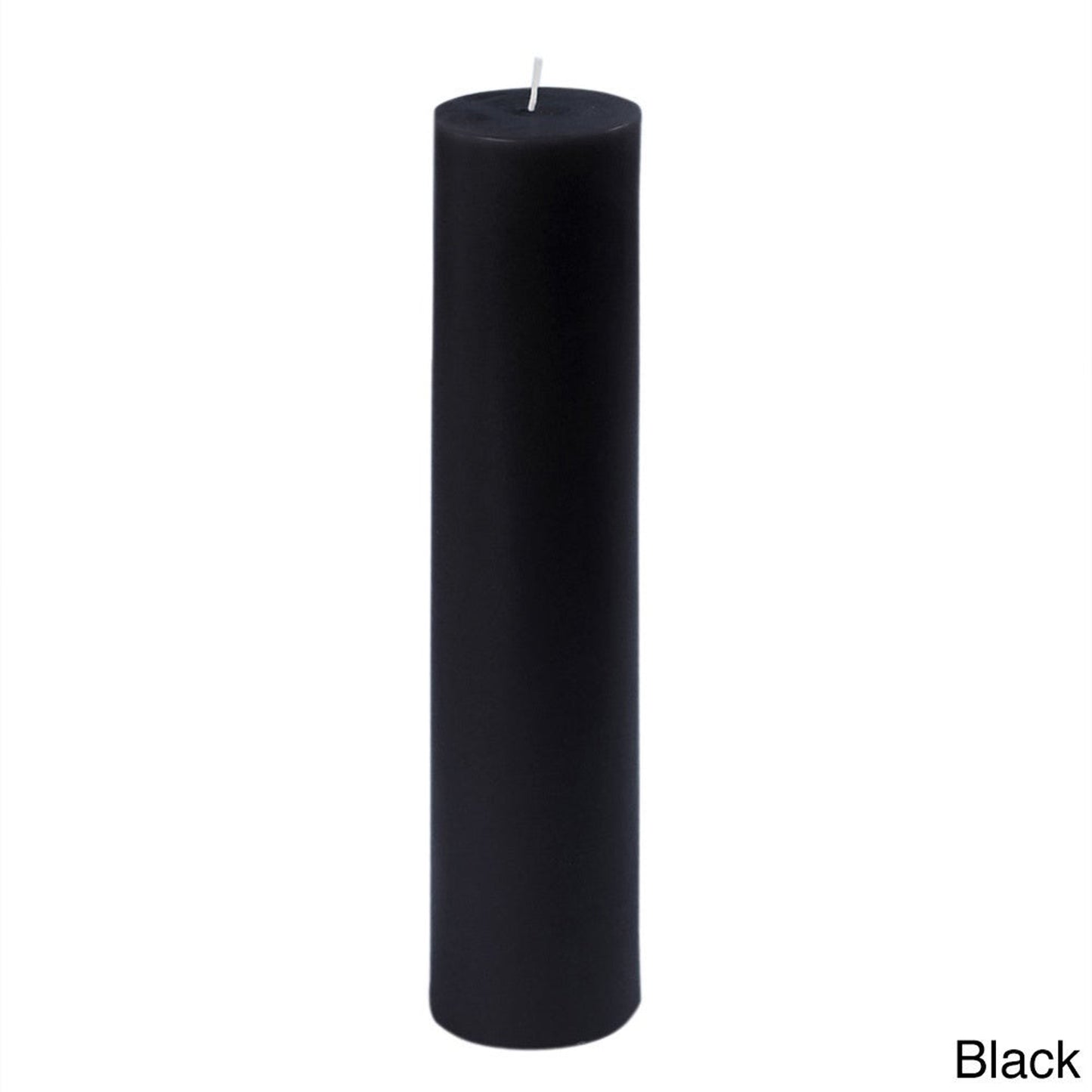Foot Long Black Pillar Sandalwood Candle (Set of 3)
