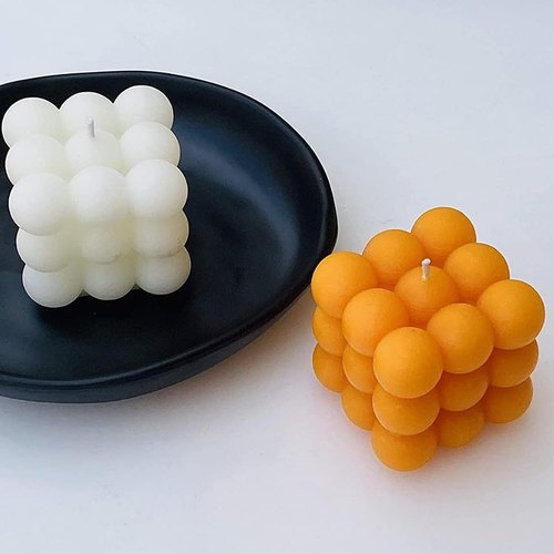 Neo-Spheres Cube Sculpted Aroma Candle (Set of 2)