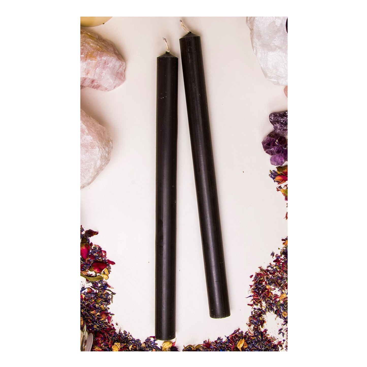 Foot Long Black Pillar Sandalwood Candle (Set of 3)