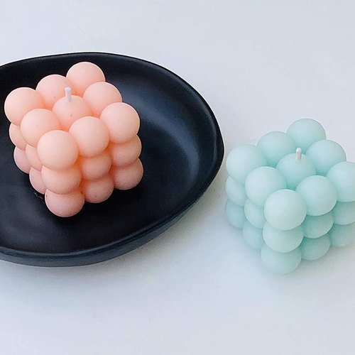 Neo-Spheres Cube Sculpted Aroma Candle (Set of 2)