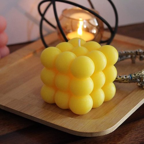 Neo-Spheres Cube Sculpted Aroma Candle