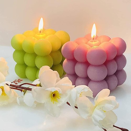 Neo-Spheres Cube Sculpted Aroma Candle (Set of 2)