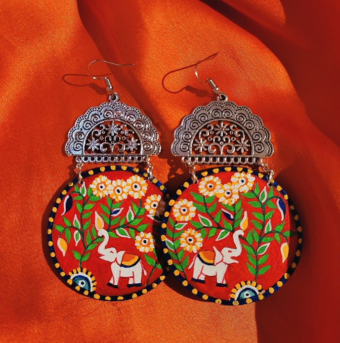 Madhubani Hasthi Earrings