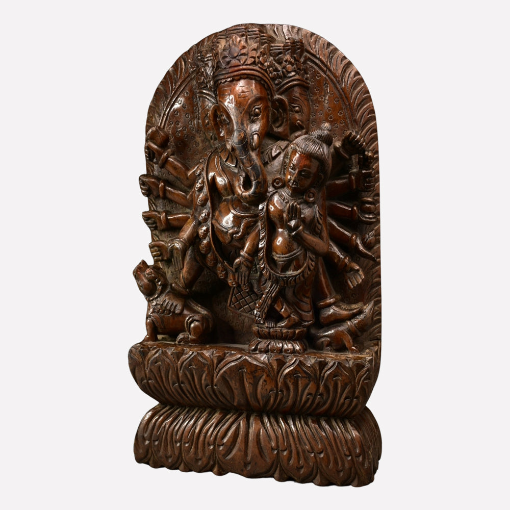 Maha Ganesh Wood Carving