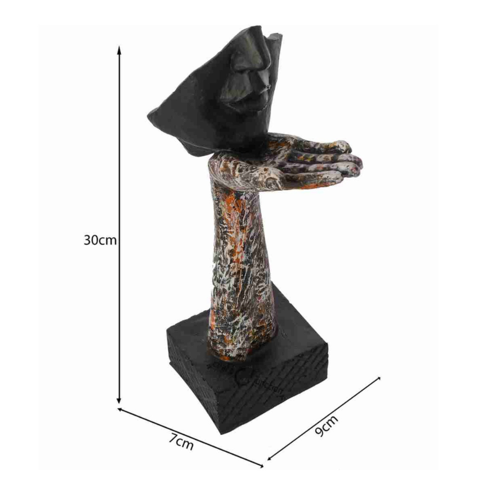 Hand-Face Showpiece (Set of 2)