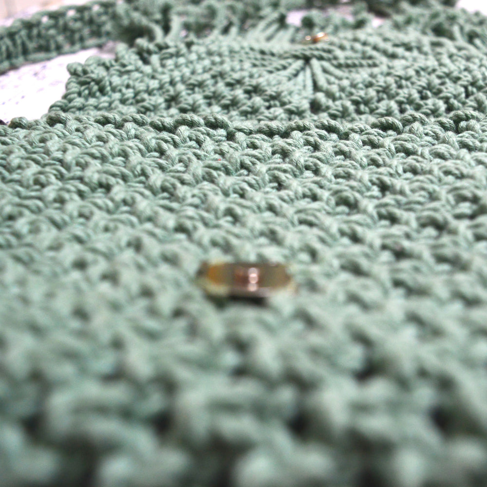 Macrame Sling Bag - Pastel Sage