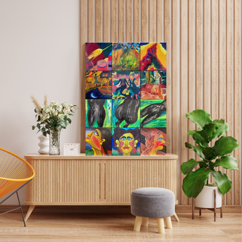 Vertical Story Telling Painting