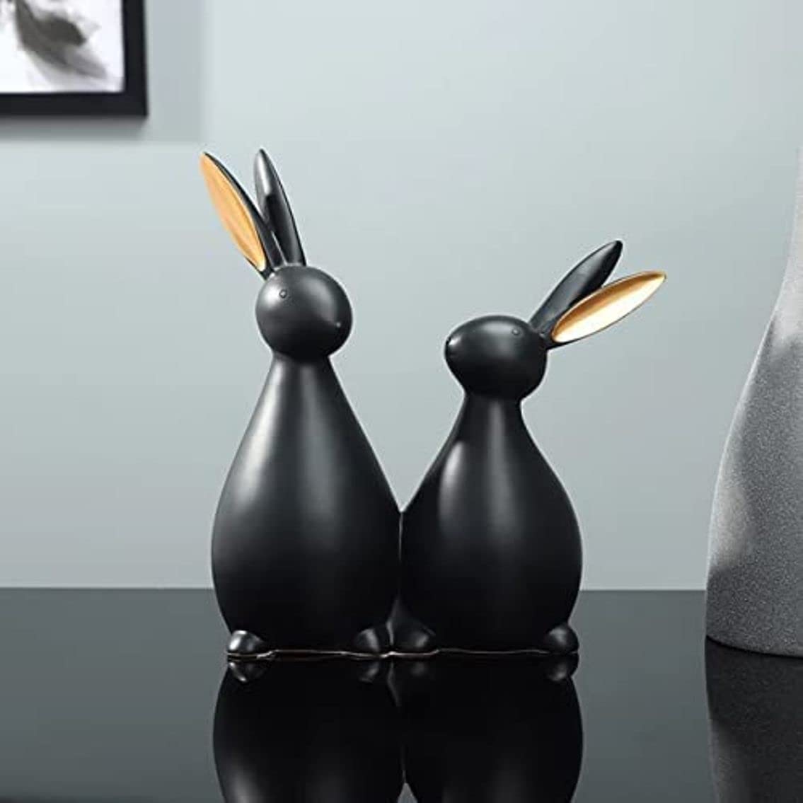 Rabbit Pair Showpiece
