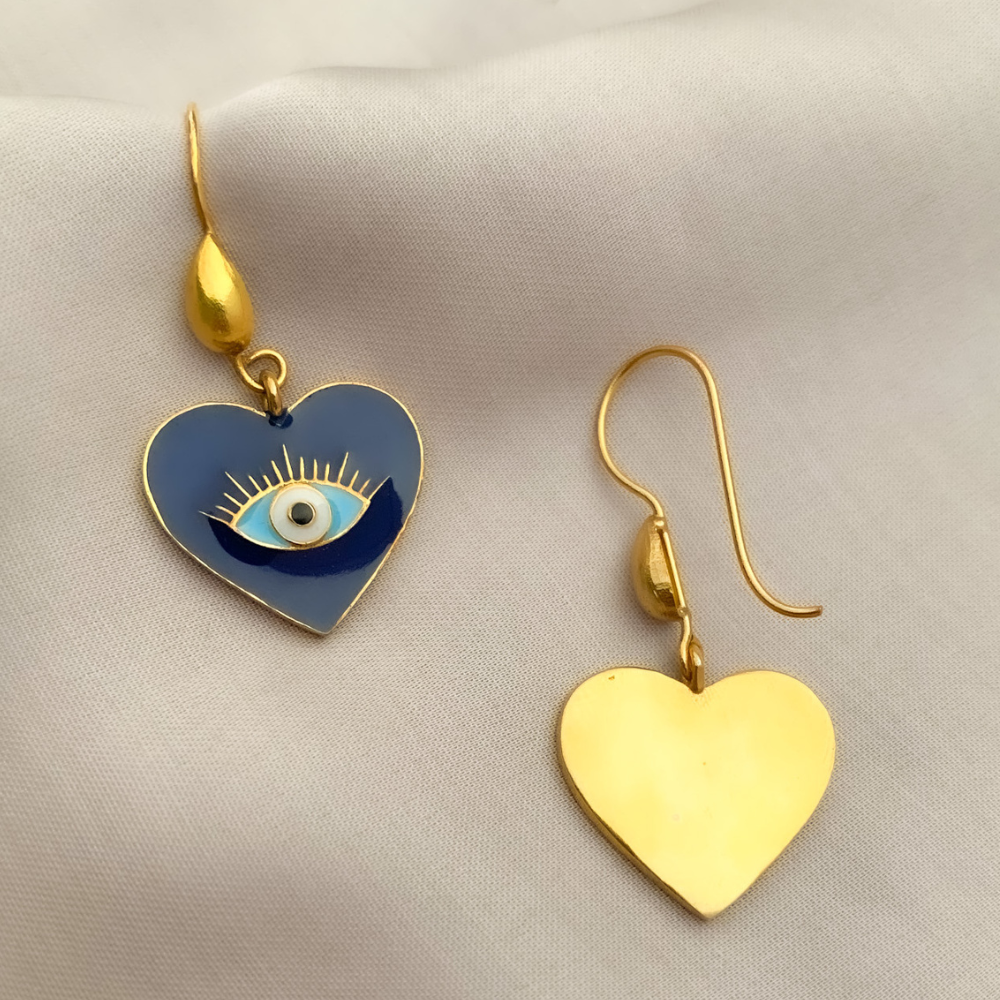 Heart Evil-Eye Earrings