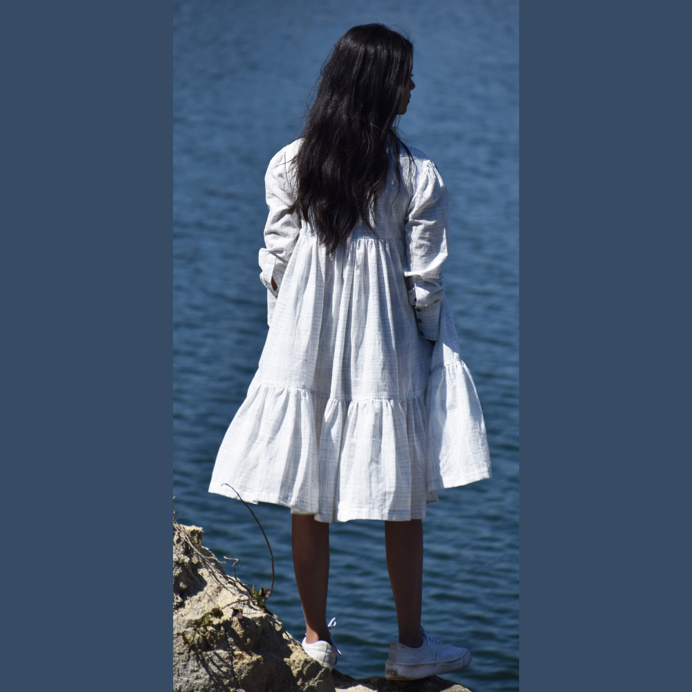 Chequered Collared Dress