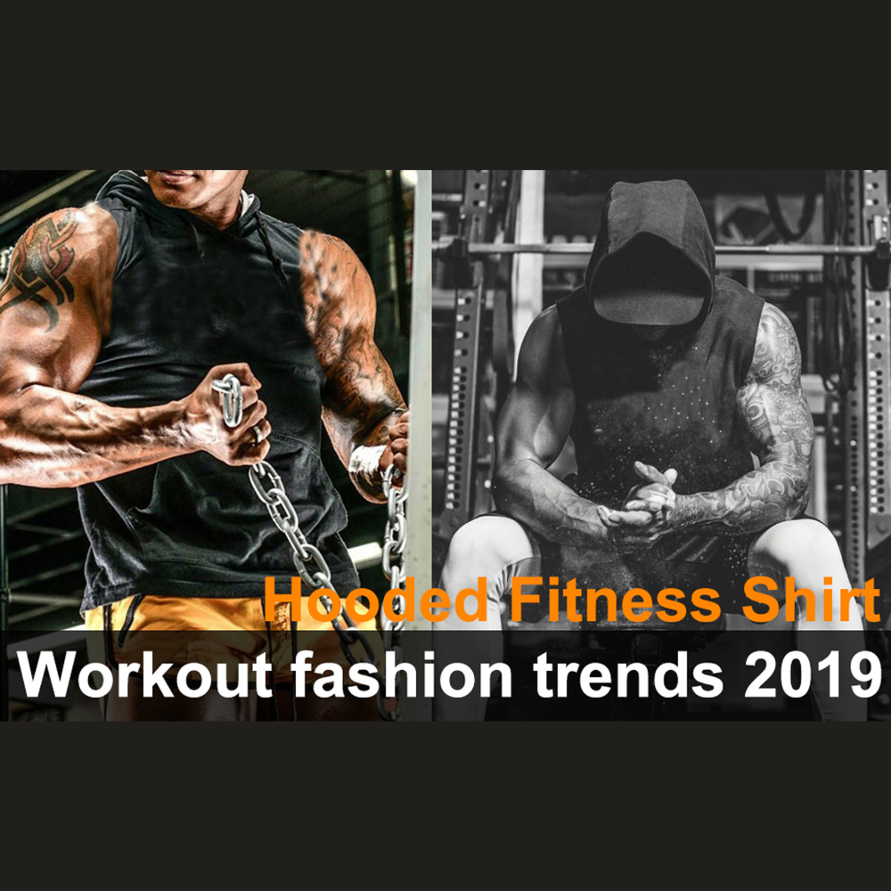 Men's Gym Sleeveless Tank Tops Stringer Hoodie