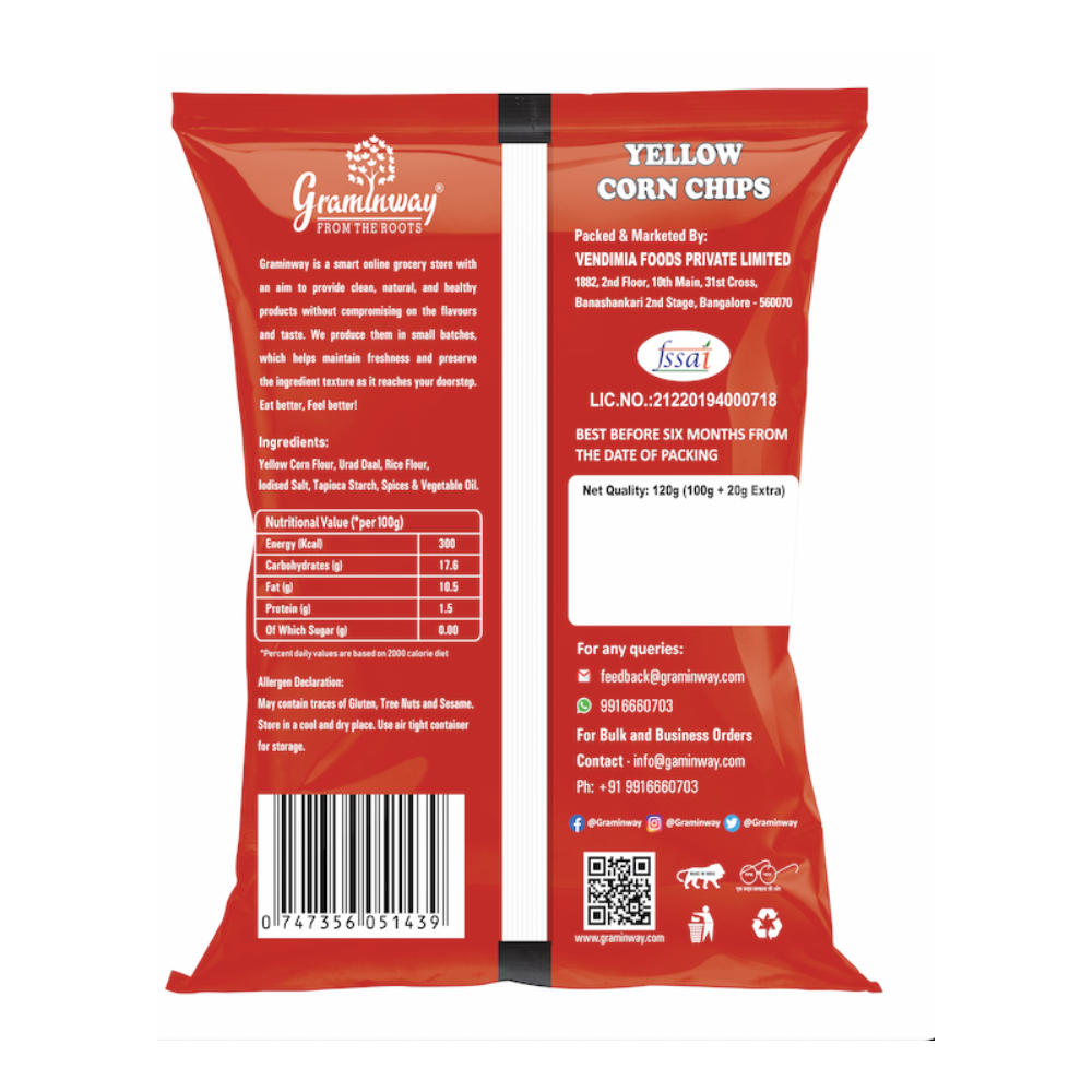 Graminway Yellow Corn Chips (100g)