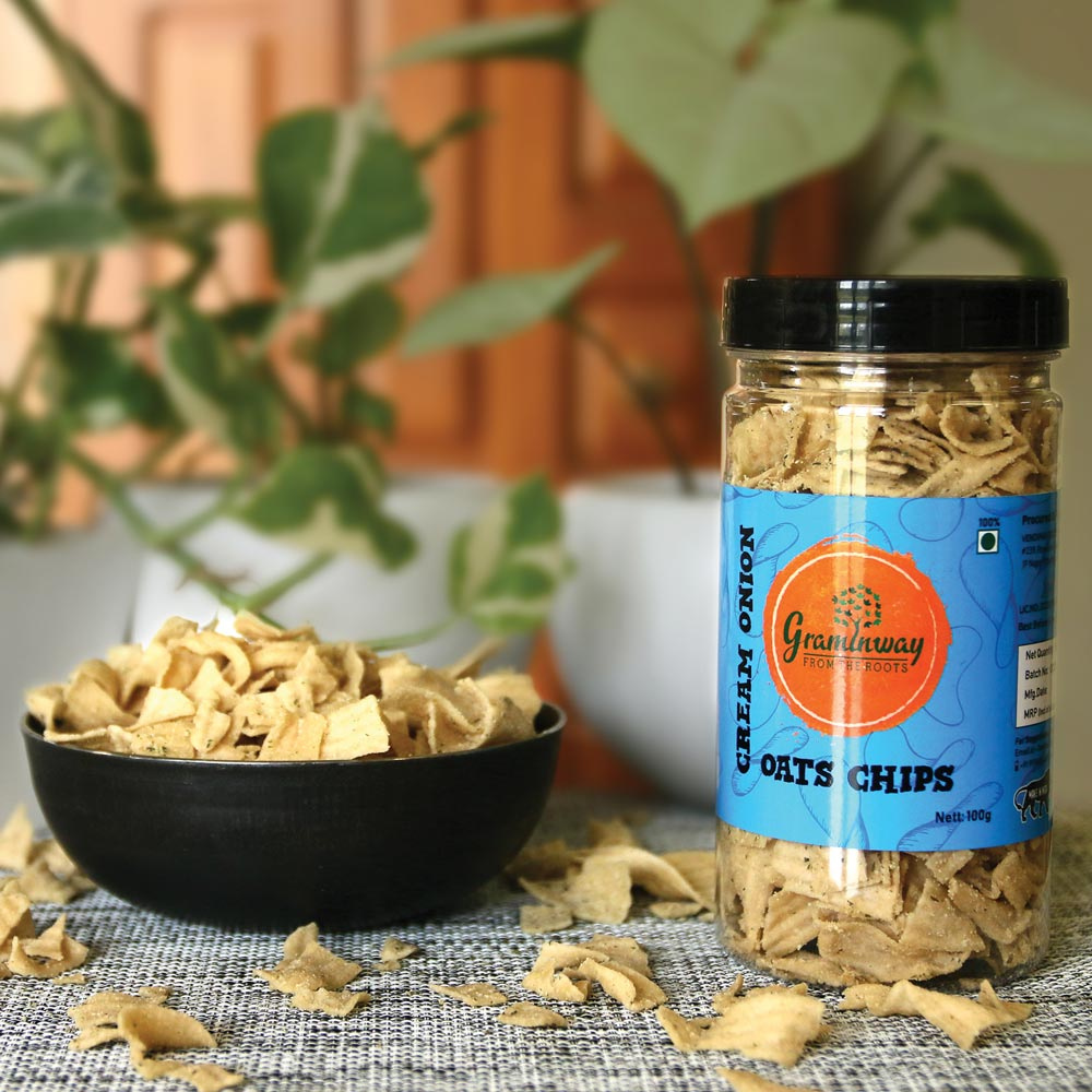 Graminway Cream Onion Oats Chips (100g)