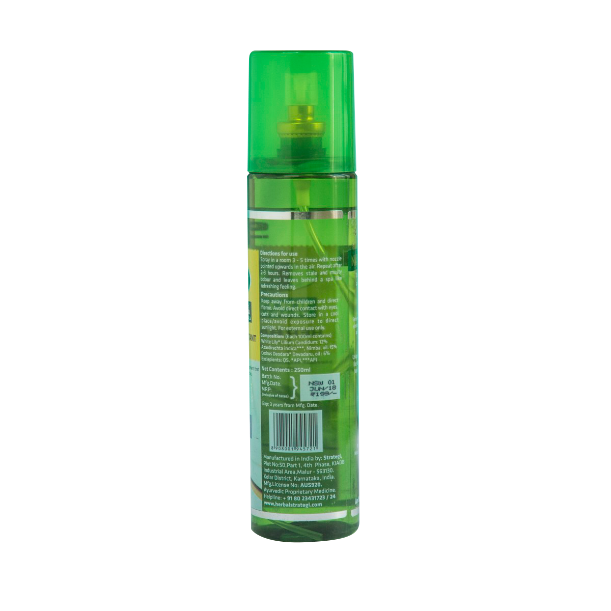 Herbal Strategi Room Disinfectant and Freshener - Whitelily