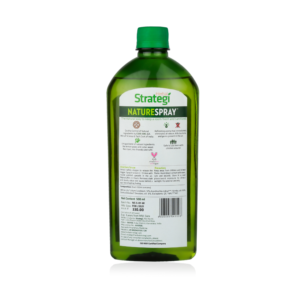 Herbal Strategi Room Disinfectant and Freshener - Whitelily