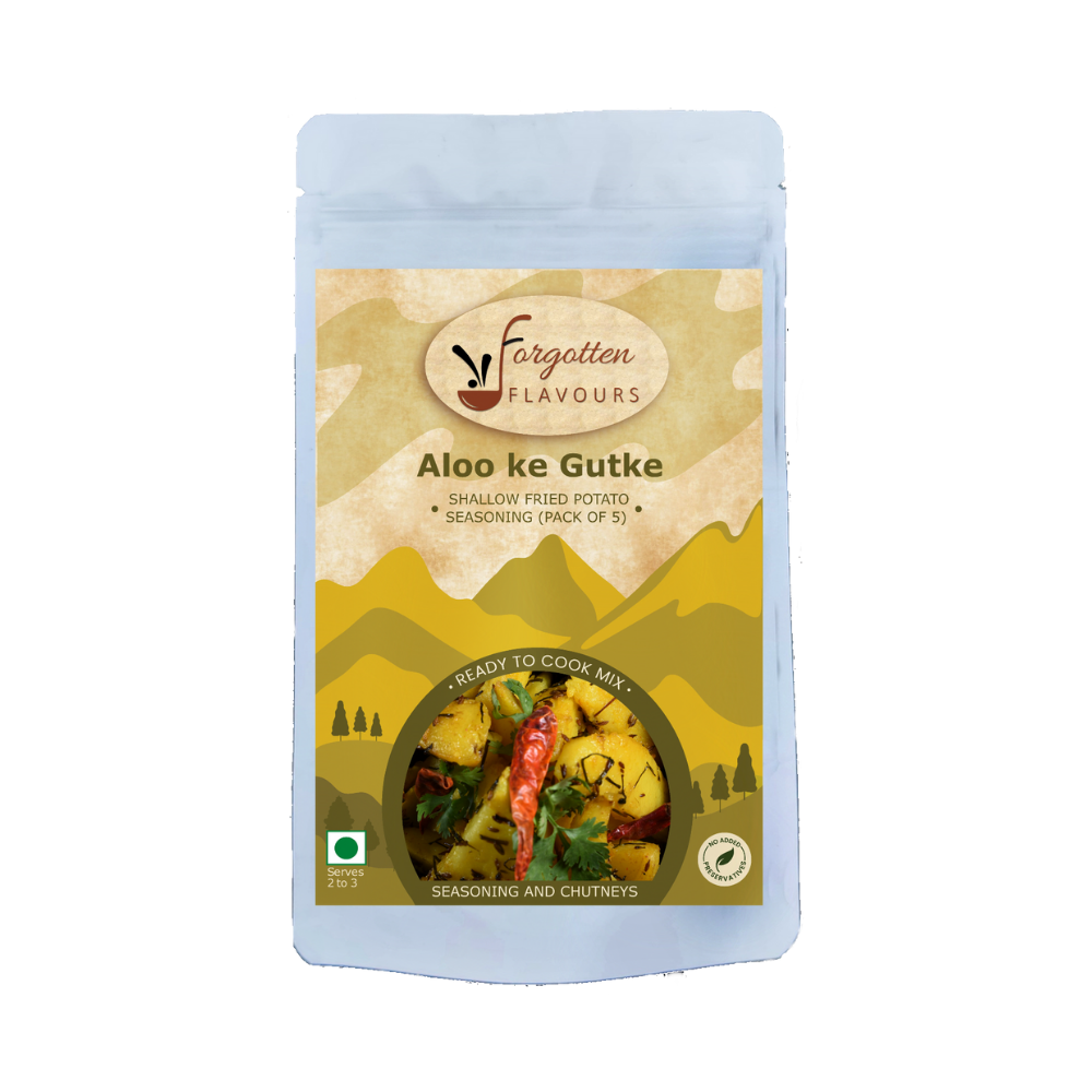 Forgotten Flavours Aloo Gutke Seasoning (Potato Wedge) - Pack of 5