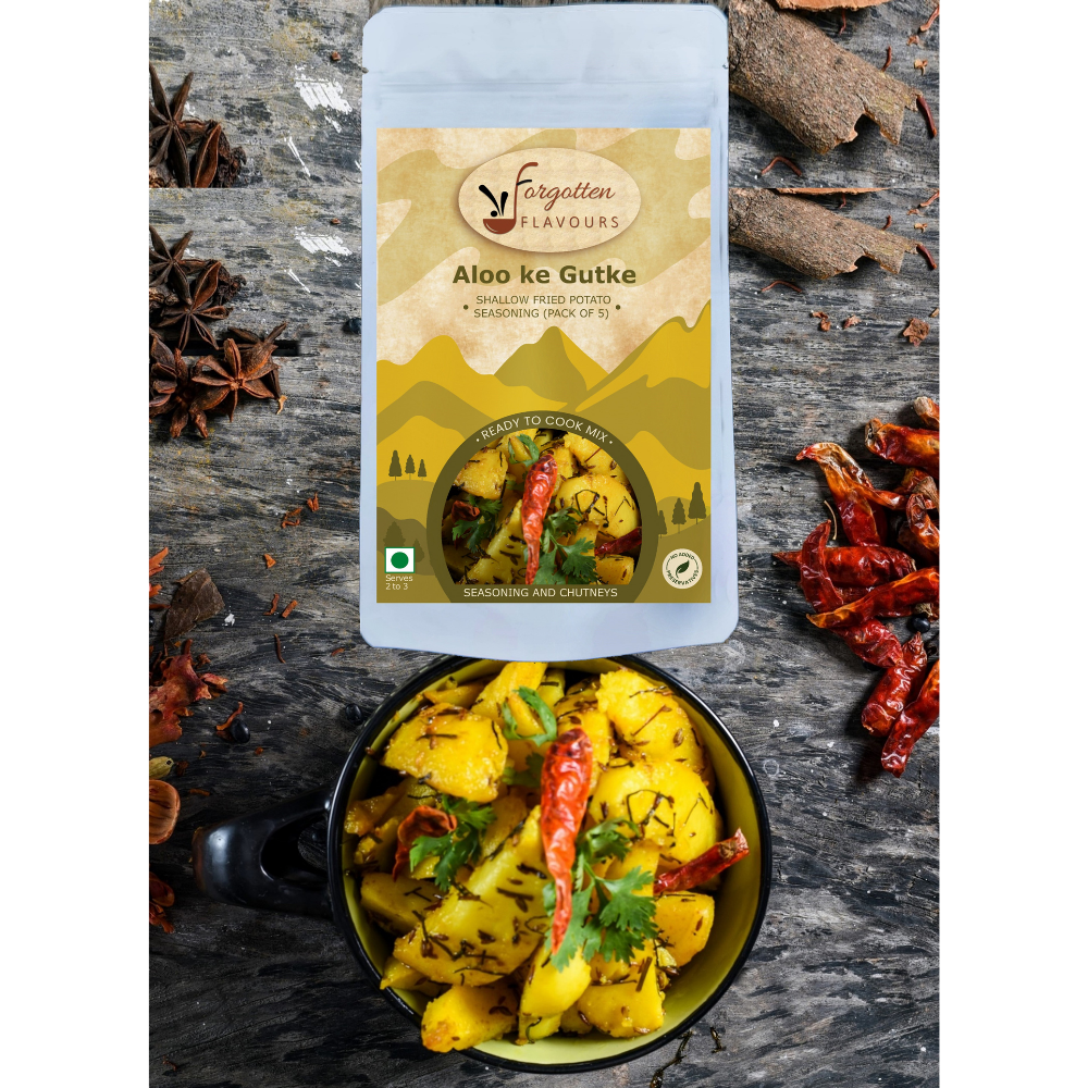 Forgotten Flavours Aloo Gutke Seasoning (Potato Wedge) - Pack of 5