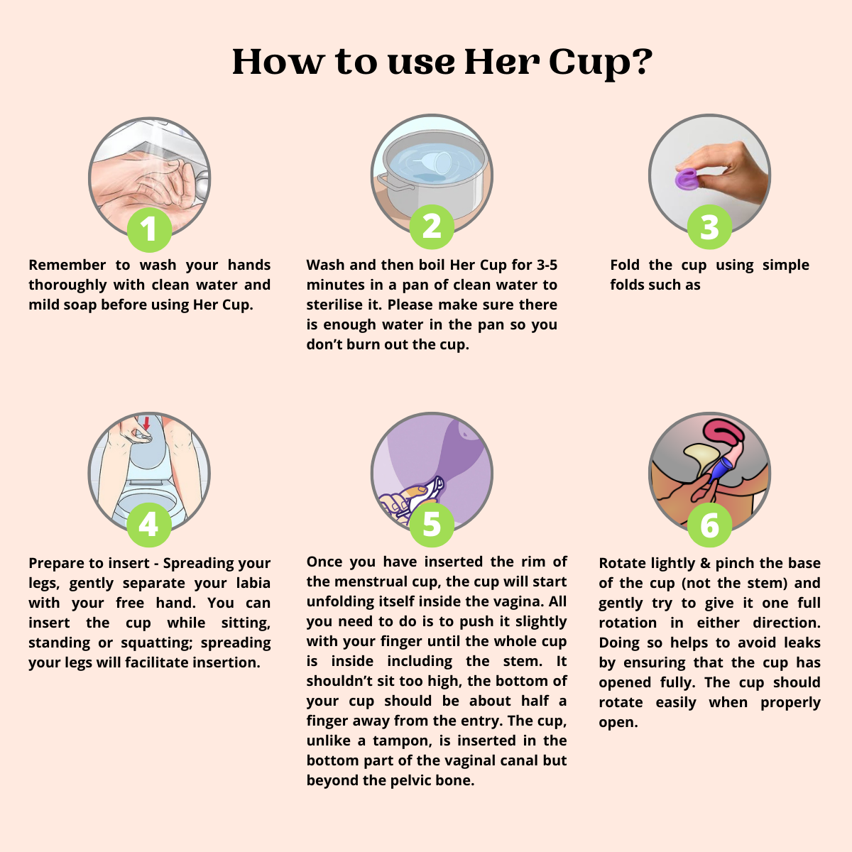 Goli Soda Her Cup Reusable Menstrual Cup for Women - Fushia