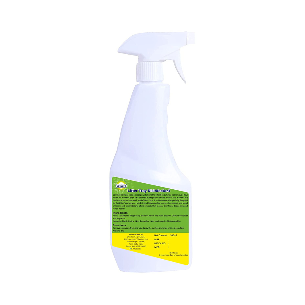 VetSafe Cat Litter Tray Disinfectant (500ml)