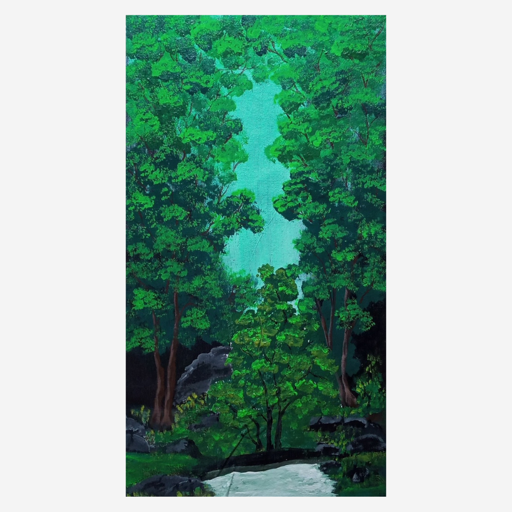 Green Landscape Painting