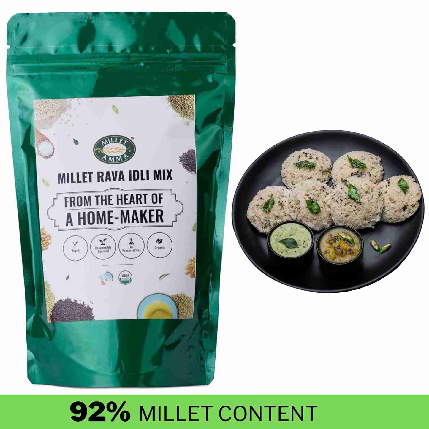 Millet Amma Organic Millet Rava Idli Mix (250g)