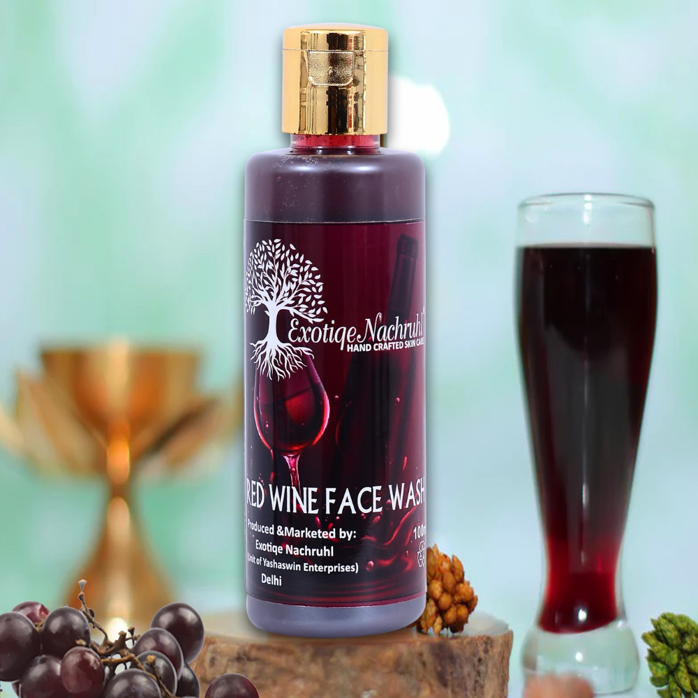 Exotic Natural Handmade Red Wine Face Wash (100ml)