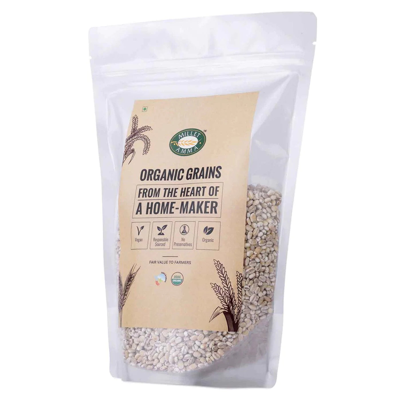 Millet Amma Barley Grain Organic (500g)