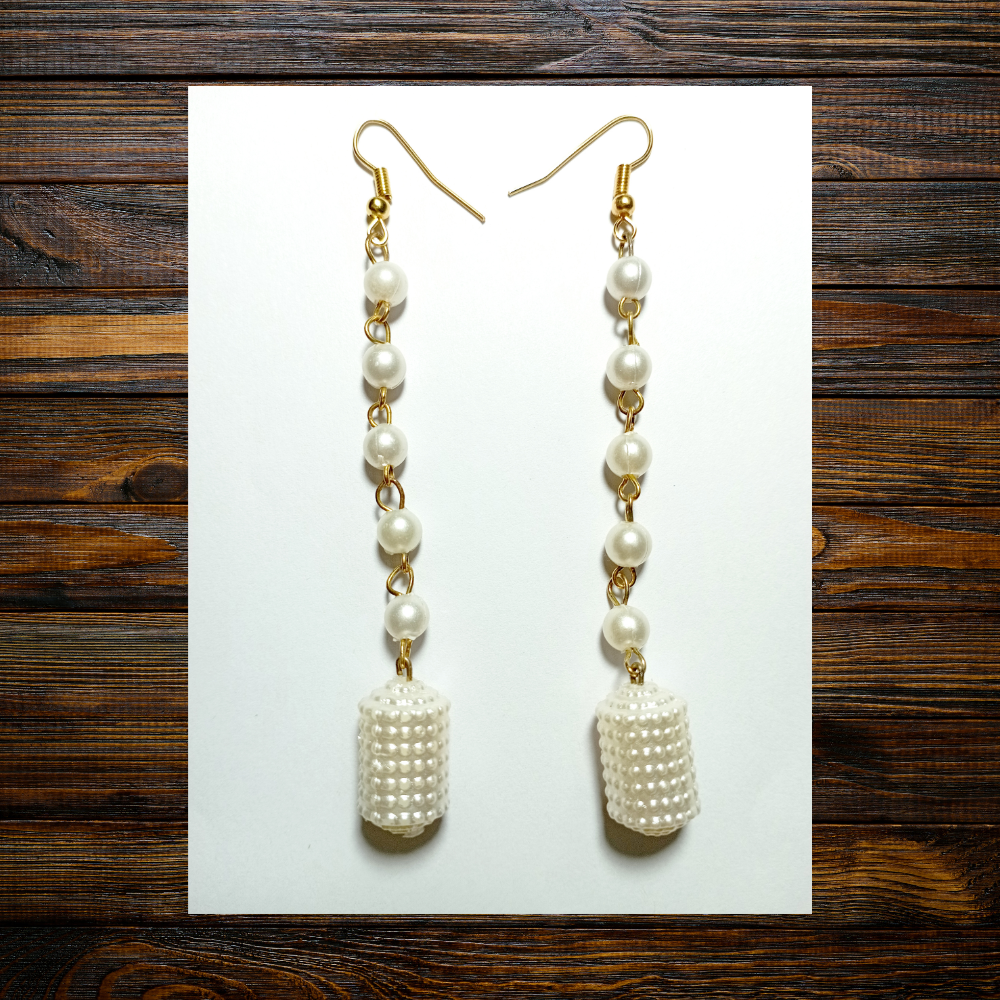 Off-white Beaded Earrings