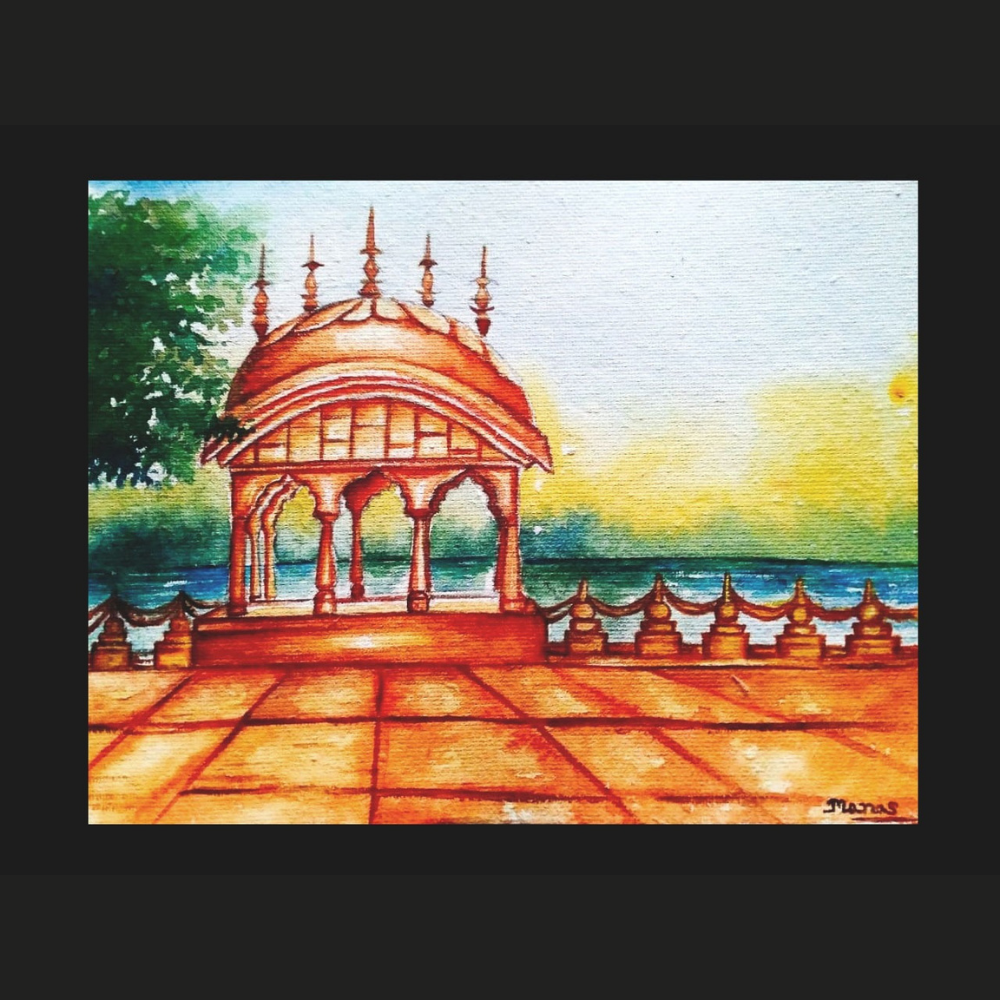 Vrindavan Watercolour Painting