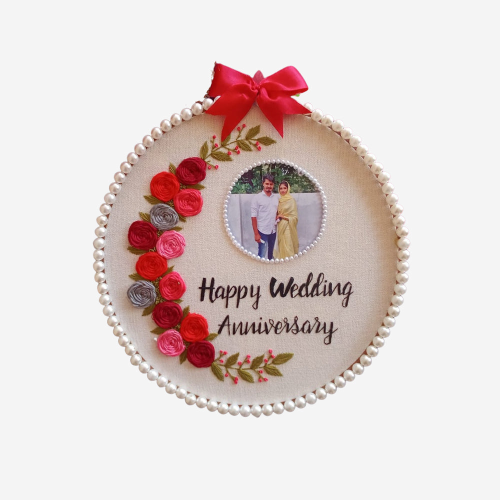 Embroidered Hoop Art with Photo