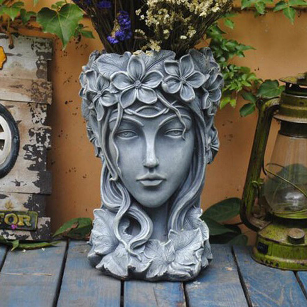 Lady-Face Planter Pot