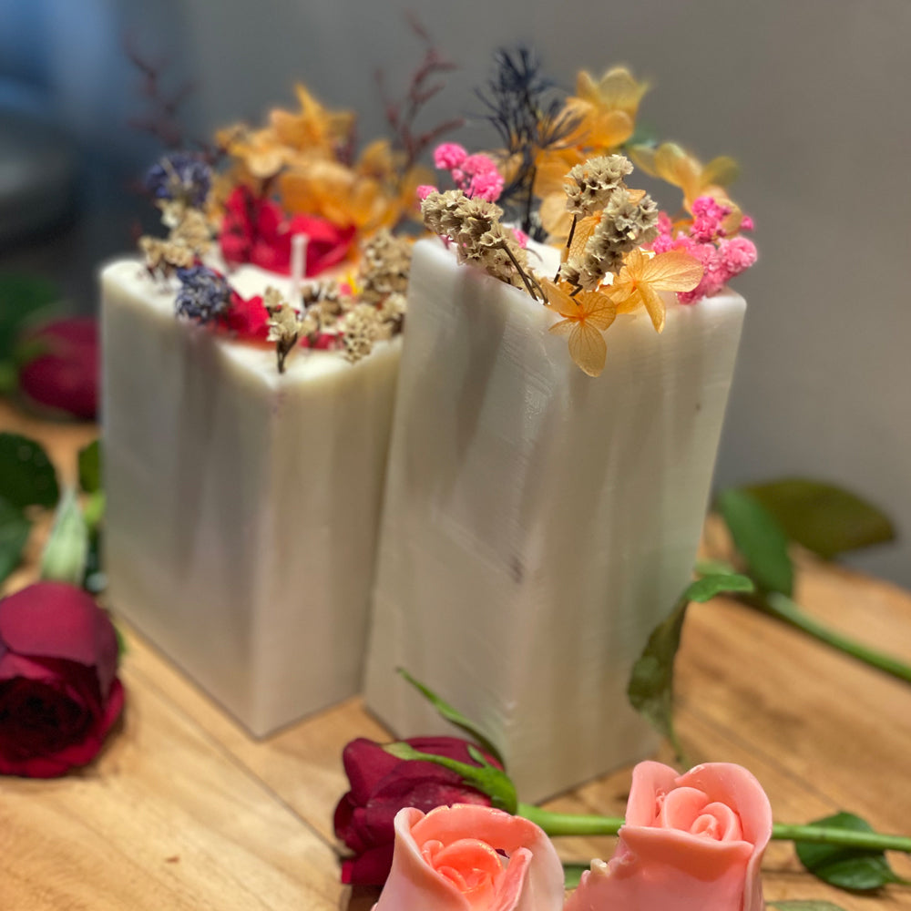 Floral Scented Candles (Pack of 2)