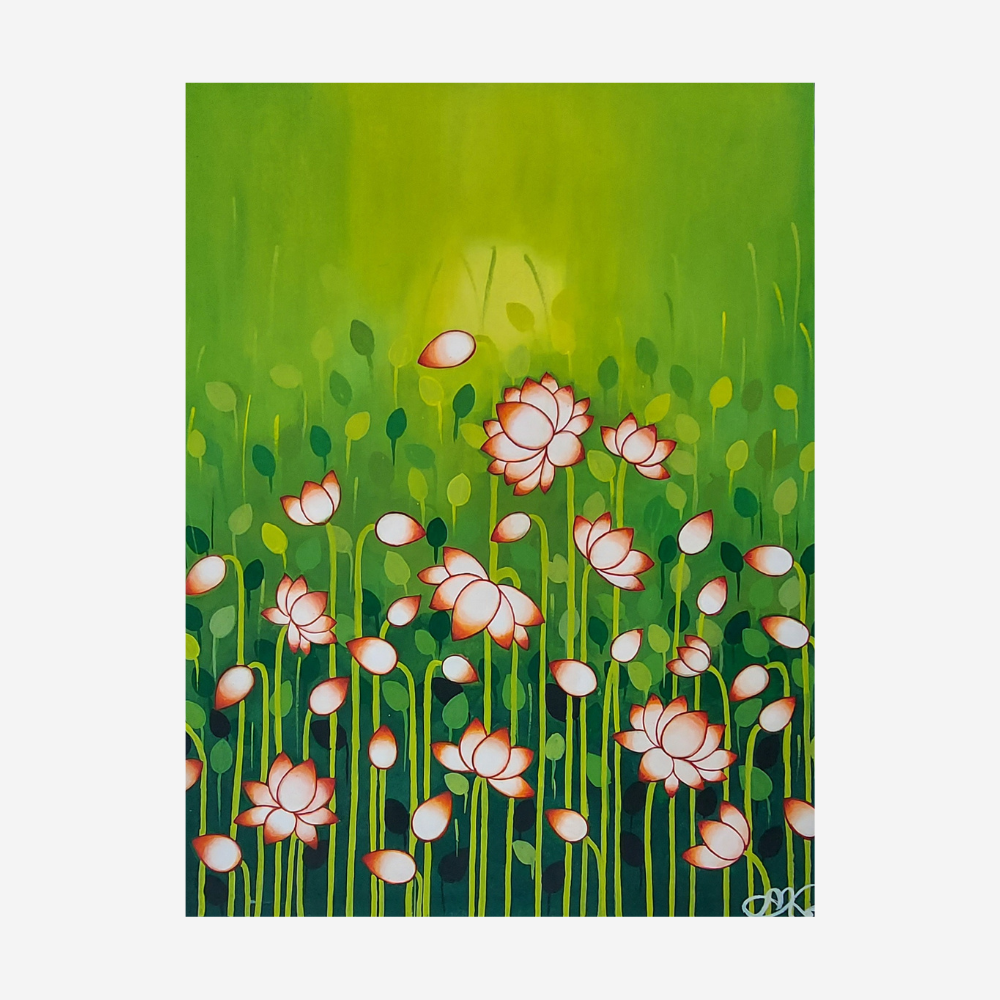 Lotus Pond Painting