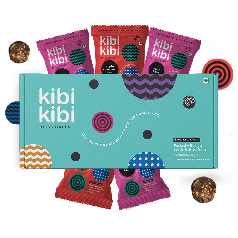 Kibi Kibi Bliss Balls Fruit Box (Energy Balls) - Pack of 5