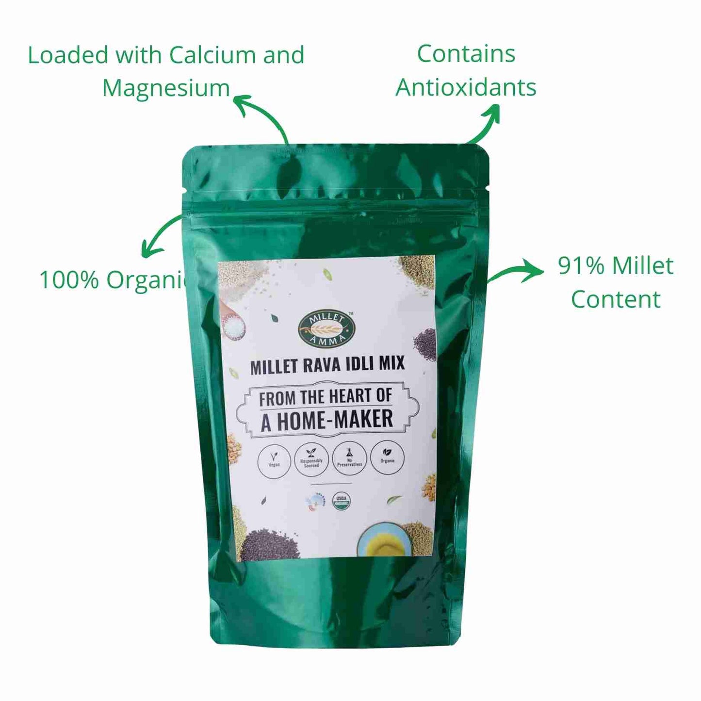 Millet Amma Organic Millet Rava Idli Mix (250g)