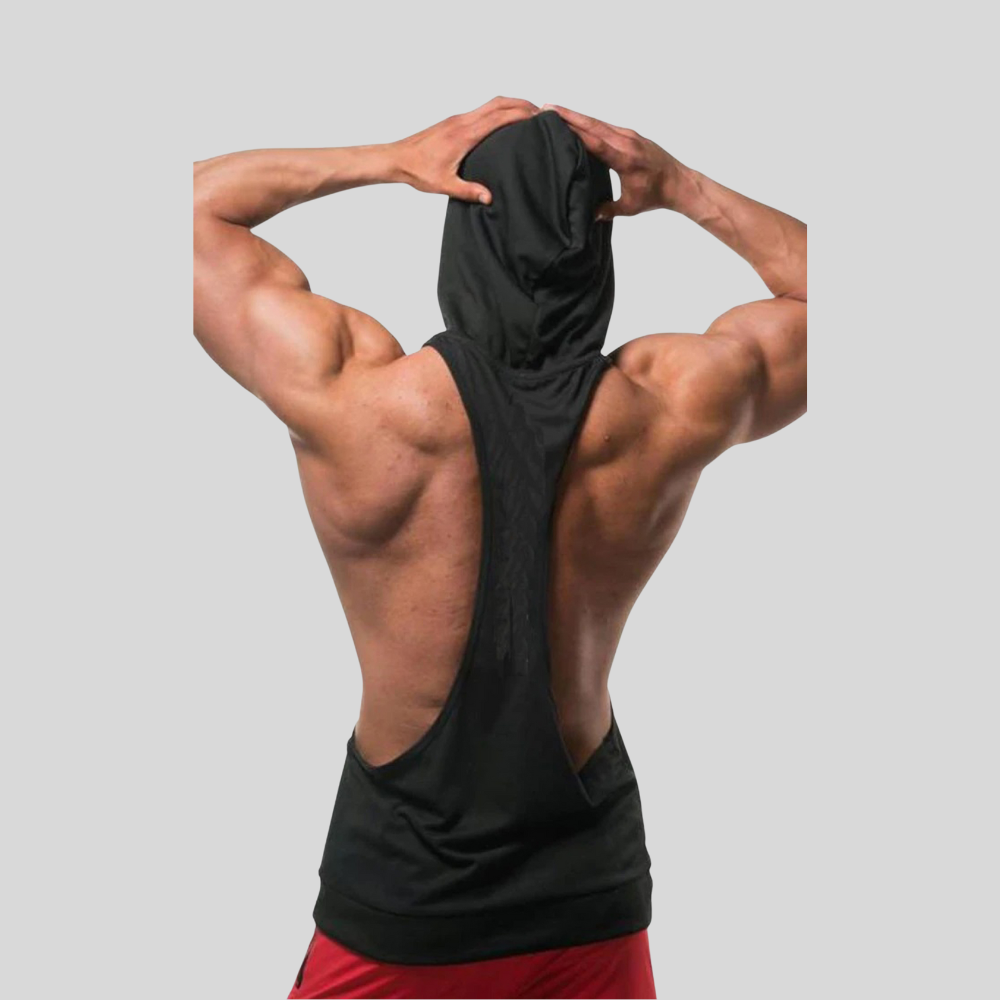 Men's Gym Sleeveless Tank Tops Stringer Hoodie