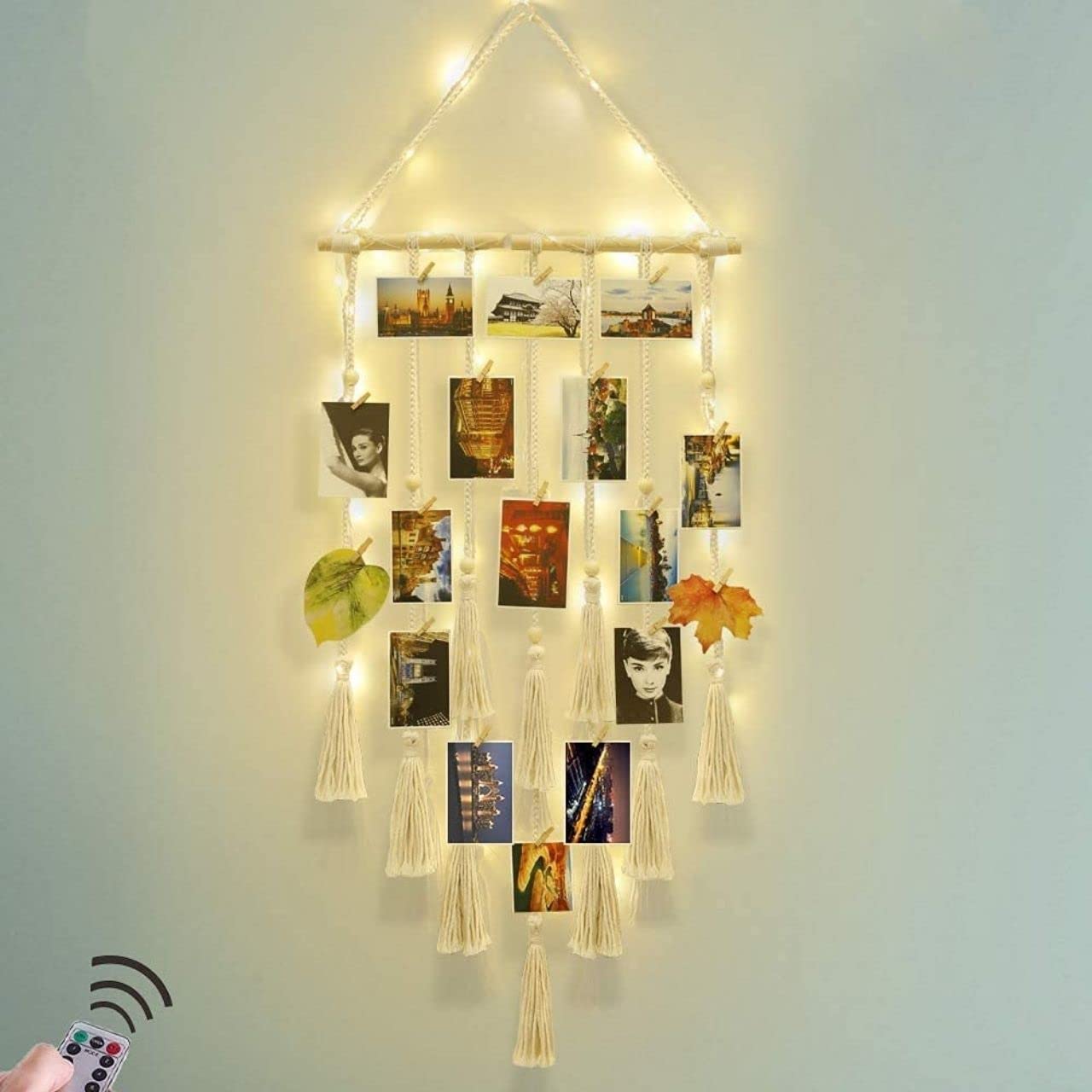 ecofynd Macrame Photo Display Wall Hanging