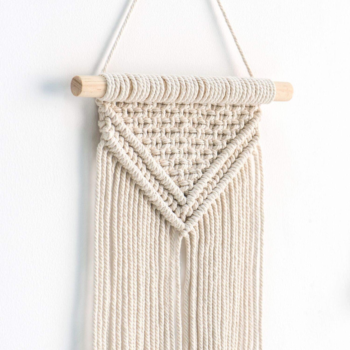 ecofynd White Macrame Boho Wall Hanging (Set of 3)