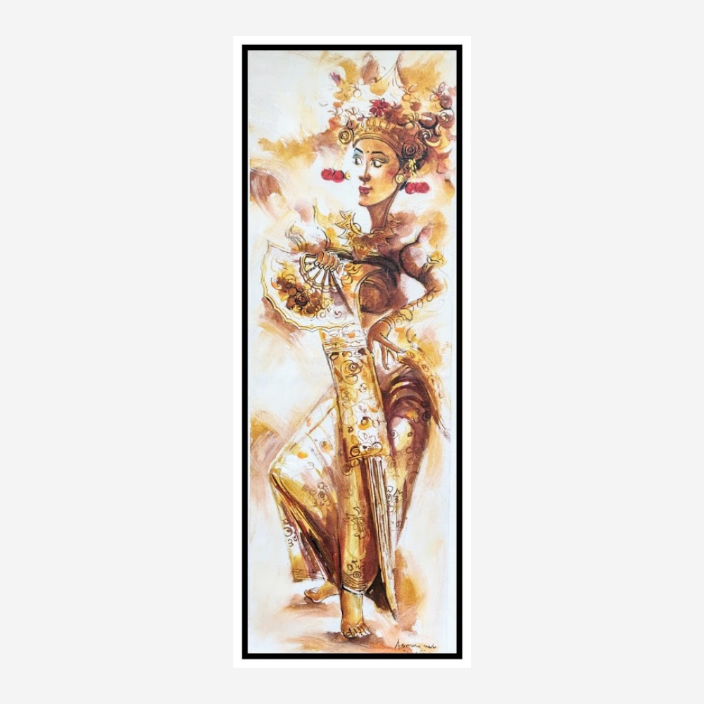 Large Artistic Traditional Legong Dancer Painting