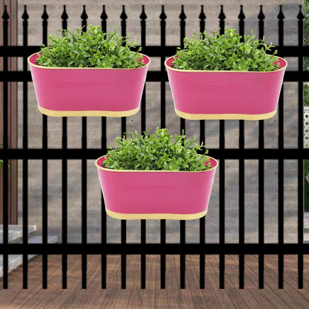 
                  
                    ecofynd Pink Oval Balcony Railing Planter with Detachable Handle (Set of 3)
                  
                